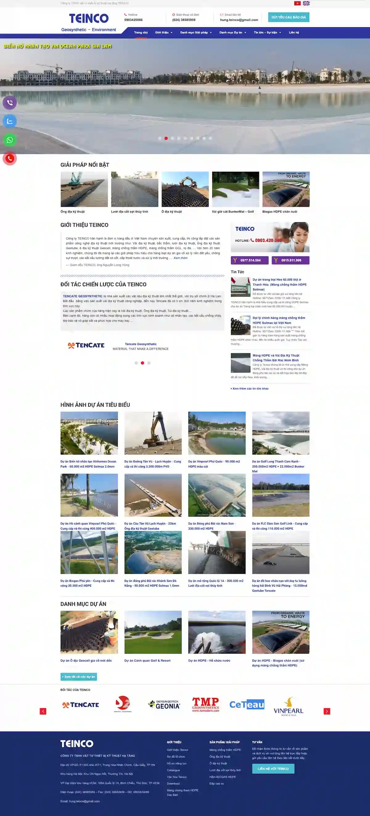 Old Homepage of an industrial company website before digital transformation by Vibrance Pixels