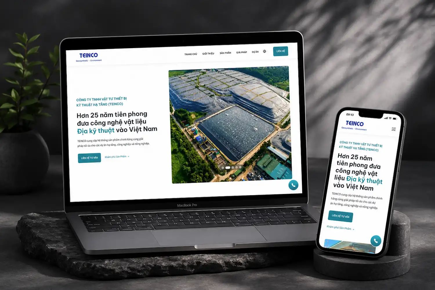 An Industrial Website redesigned by Vibrance Pixels, fully responsive on mutiple devices