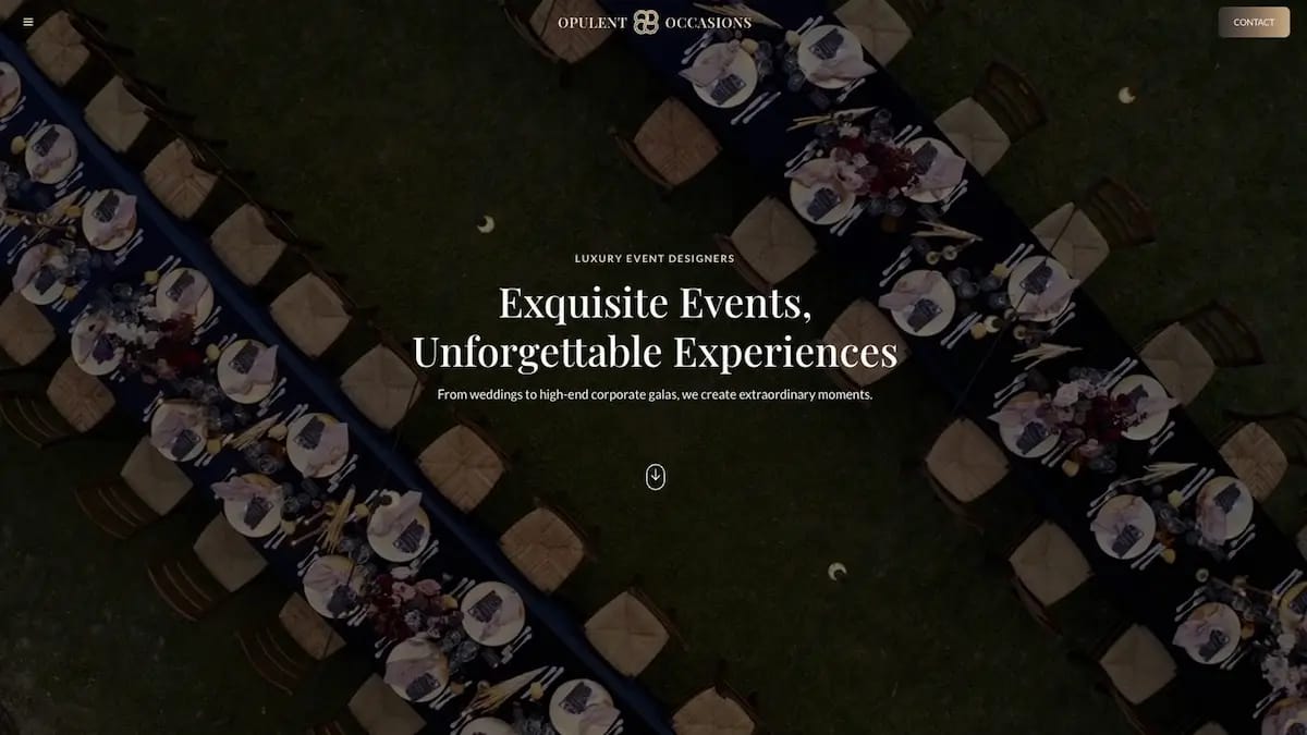 OpulentOccasions - Website designed and created by Vibrance Pixels