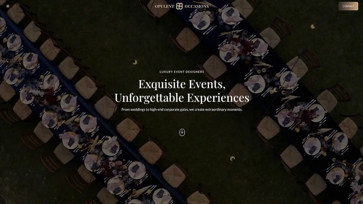 OpulentOccasions - Website designed and created by Vibrance Pixels