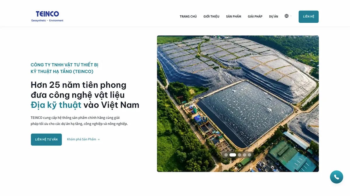 Teinco - Website designed and created by Vibrance Pixels
